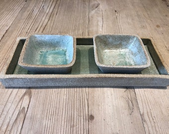Wood Ash  Ceramic  Olives/Tapas Set