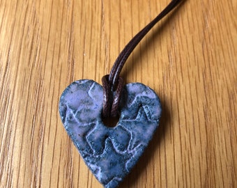 Lilac/Blue Heart Pendant