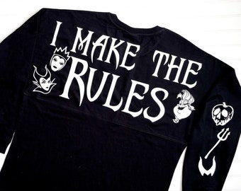 Disney Villains Jersey | I Make the Rules Shirt | Maleficent | Evil Queen | Ursula | Disney Halloween Jersey