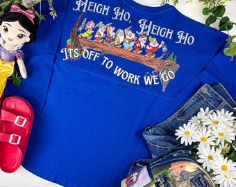 Snow White Disney Princess Jersey | Seven Dwarfs Jersey Shirt | Heigh Ho | Mine Train Tee | Dopey | Grumpy