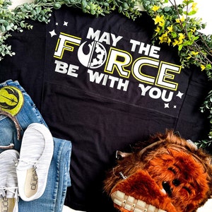 May the Force Be With You | Star Wars Jersey Shirt | Galaxy&#39;s Edge Jersey | Millennium Falcon | May the Fourth | Resistance | First Order