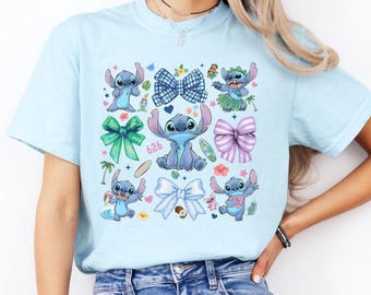 Lilo and Stitch Shirt | Ohana Tshirt | Stitch Bow Shirt | Women's Stitch Shirt | Kids Stitch Shirt | 626 Day | Disney Stitch Shirt