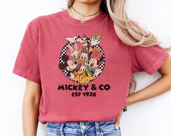 Mickey & Co 1928 Shirt | Retro Vintage Disney Shirt | Retro Mickey and Friends Shirt | Disney Family Shirts | Disney Vacation Tee