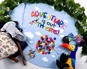Pixar Inspired Up Movie Jersey | Adventure is Out There Jersey Shirt | Carl and Ellie | Grape Soda Club | Pixar Up House Balloons Jersey