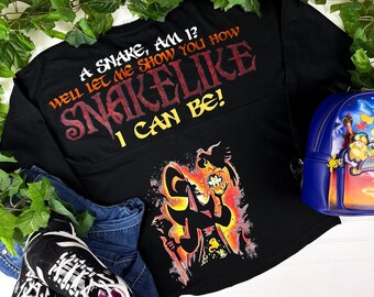 SIZE XL *CLEARANCE* | Jafar Disney Jersey | Disney Villain Inspired Disney Halloween Shirt | Genie Lamp Shirt |