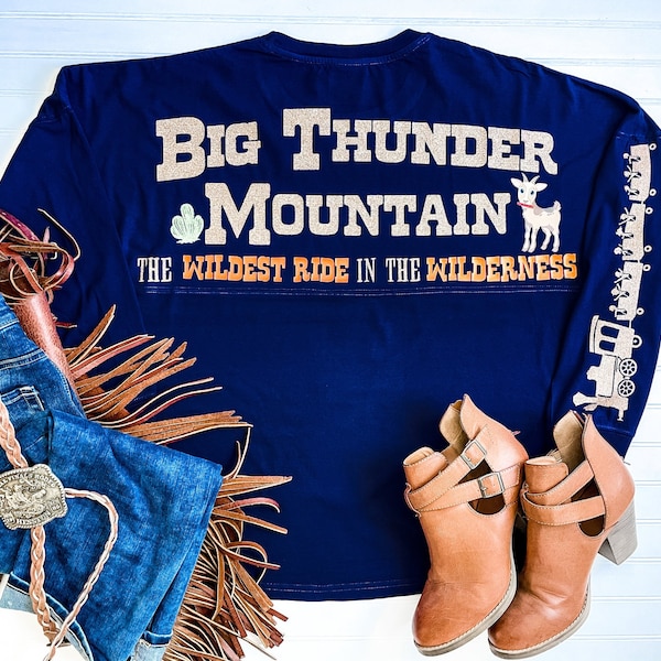 Big Thunder Mountain Railroad Ride Jersey | Wildest Ride in the Wilderness Shirt | Disney Frontierland Attraction Jersey Shirt