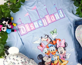 Disneyland Jersey Shirt | Pastel Disney Family Tee | Mickey & Friends Castle Shirt | Cute Matching Disney Trip Shirt | Magic Kingdom