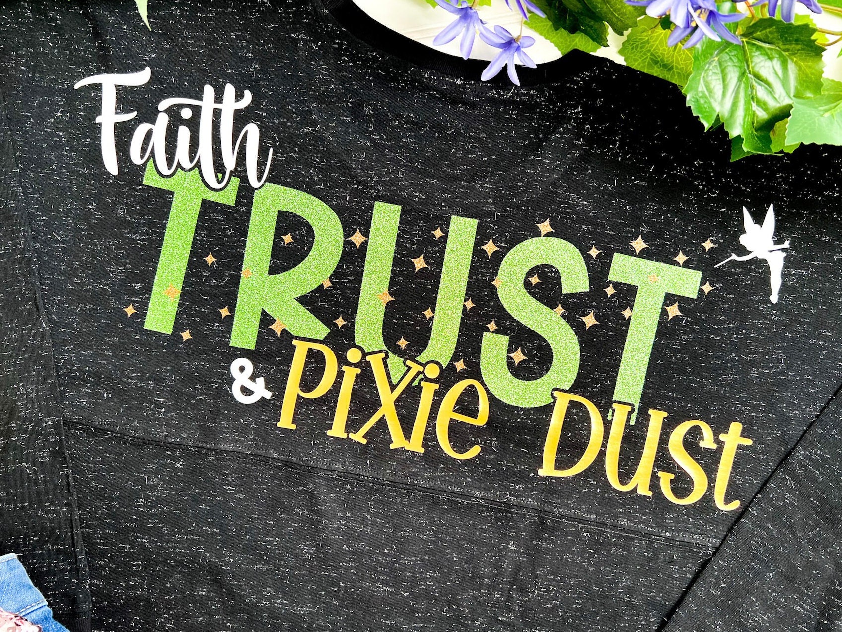Tinkerbell Jersey Shirt Faith Trust and Pixie Dust Making Etsy