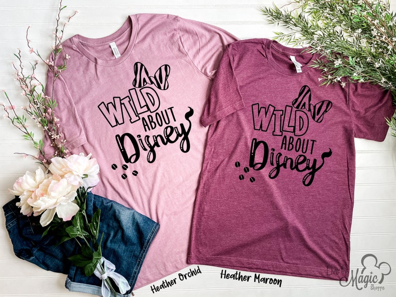 Wild About Disney T-Shirt Animal Kingdom Safari Attire Zebra Animal Print Minnie Bow Tee