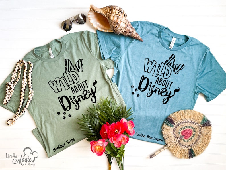 Wild About Disney T-Shirt Animal Kingdom Safari Attire Zebra Animal Print Minnie Bow Tee