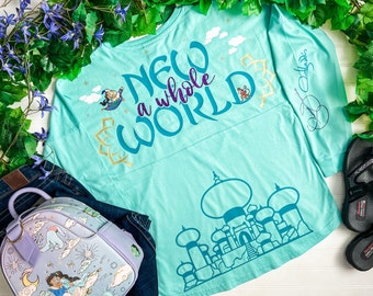 Jasmine Disney Princess Jersey | Aladdin Jersey Shirt | A Whole New World | Disney Parks Jersey | Disneyland Disney World Jersey