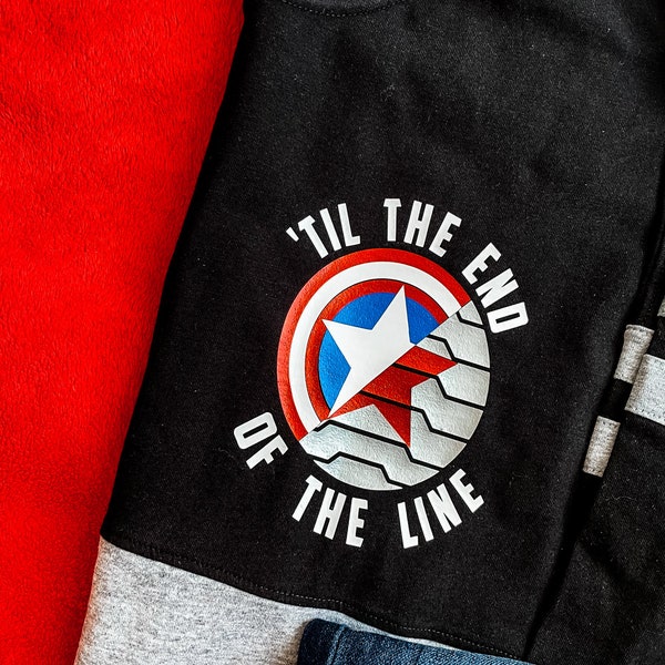 Marvel Winter Soldier Jersey | Captain America Jersey Shirt | Til the End of the Line Jersey Shirt | Bucky Barnes Avengers Campus Shirt