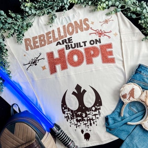 Star Wars Rey Jersey | Rebellions are Built on Hope | Star Wars Jersey Shirt | Galaxy&#39;s Edge Jersey | BB-8 | May the Fourth