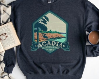 Acadia Nationalpark Sweatshirt, Nationalpark Shirt, Acadia Maine Shirt, Acadia Camping Sweatshirts, Acadia Wandershirt, Acadia Reise Top