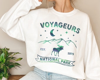 Voyageurs National Park Sweatshirt, Northern Lights Shirt, Minnesota Sweater, National Park Sweatshirt, Travel Voyageurs, National Park Gift