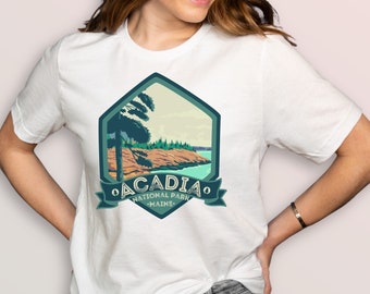 Acadia National Park T-Shirt, National Parks Shirts, Acadia Maine Shirt, Acadia Camping Tee, Acadia Hiking Tshirts, Acadia Park Shirt