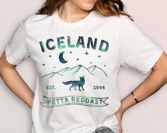 Women’s Iceland T-shirt, Northern Lights Tshirt, Iceland Shirt, Hiking Shirts, Icelander Tees for Her, Travel Iceland Top, Icelandic Gift