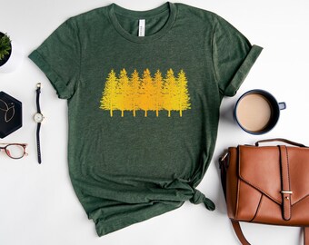 Larch Tree T-shirt, Women’s Pine Tree Shirts, Nature T-Shirt for Women, Fall Tree Shirt, Women’s Hiking Tees, Larch March Shirt, Outdoorsy T