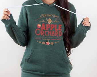 Fall Apple Hoodie, Apple Orchard Hoodies, Cute Fall Shirts for Women, Apple Picking Hoody, Autumn Harvest Shirts, Apple Farm Top