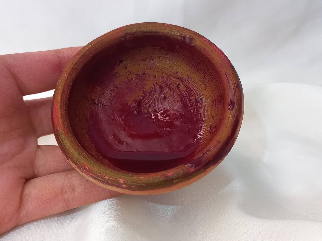 Moroccan Aker Fassi on Terracotta Disk gazelle Blood. Etsy