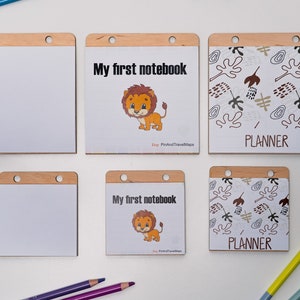 Cuadernos pequeños dibujos coloridos Calendario de madera Niños Montessori enseñanza Regalo de cumpleaños Calendario de escritorio Temporada Colorido