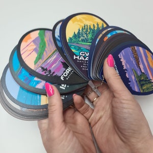 48 cartes éducatives des parcs nationaux du Canada, école colorée pour enfants