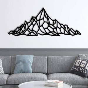 Mountain Wall Decor  Wooden Wall Art for Office and Home