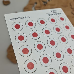 Adesivo colorato in legno con bandiera del Giappone da 50 pin, mappa magnetica