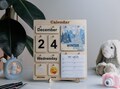 Perpetual calendar  Desk calendar  Montessori calendar 2023 calendar Wooden  Birthday Gift Homeschool Planner  Learning Tool product logo