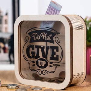 Custom Piggy Bank  Piggy bank for kids Personalized Piggy Bank Unique piggy bank Adult Gift baby NewBorn Wooden box  Money bank box