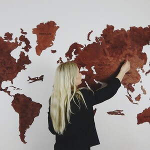 Mapa mundi extra grande para decoração de parede de escritório, presente de inauguração