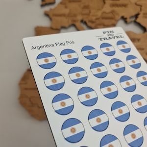 Adesivo magnetico colorato in legno con bandiera del paese da 50 pin