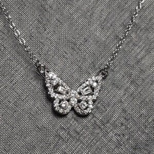 Dainty Butterfly Necklace Butterfly Pendant Cubic Zirconia Butterfly Necklace Dainty Necklace Dainty Jewelry Minimalist Jewelry Best friend