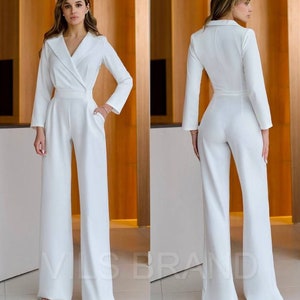Elegant Black Long Sleeve Jumpsuit for Women Wedding Guest Overalls Formal Emerald Romper Etsy