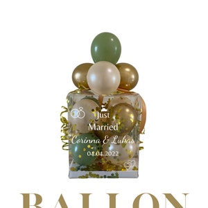 Geldgeschenk | Ballonbox | Geschenkballon | Geschenk | Geschenkverpackung | Geschenkbox | personalisiert | Hochzeit | Babyparty |Einschulung