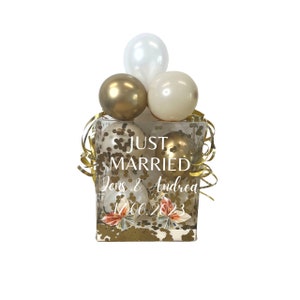 Personalisierte Ballonbox als Geldgeschenk, Geschenkverpackung zur Hochzeit