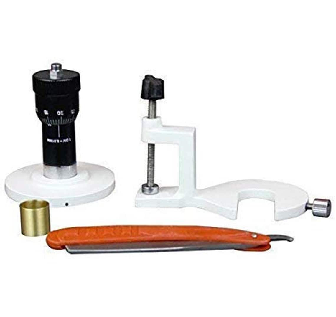 Microscopic Specimen Cutting Tool Hand & Table Microtome With Razor ...