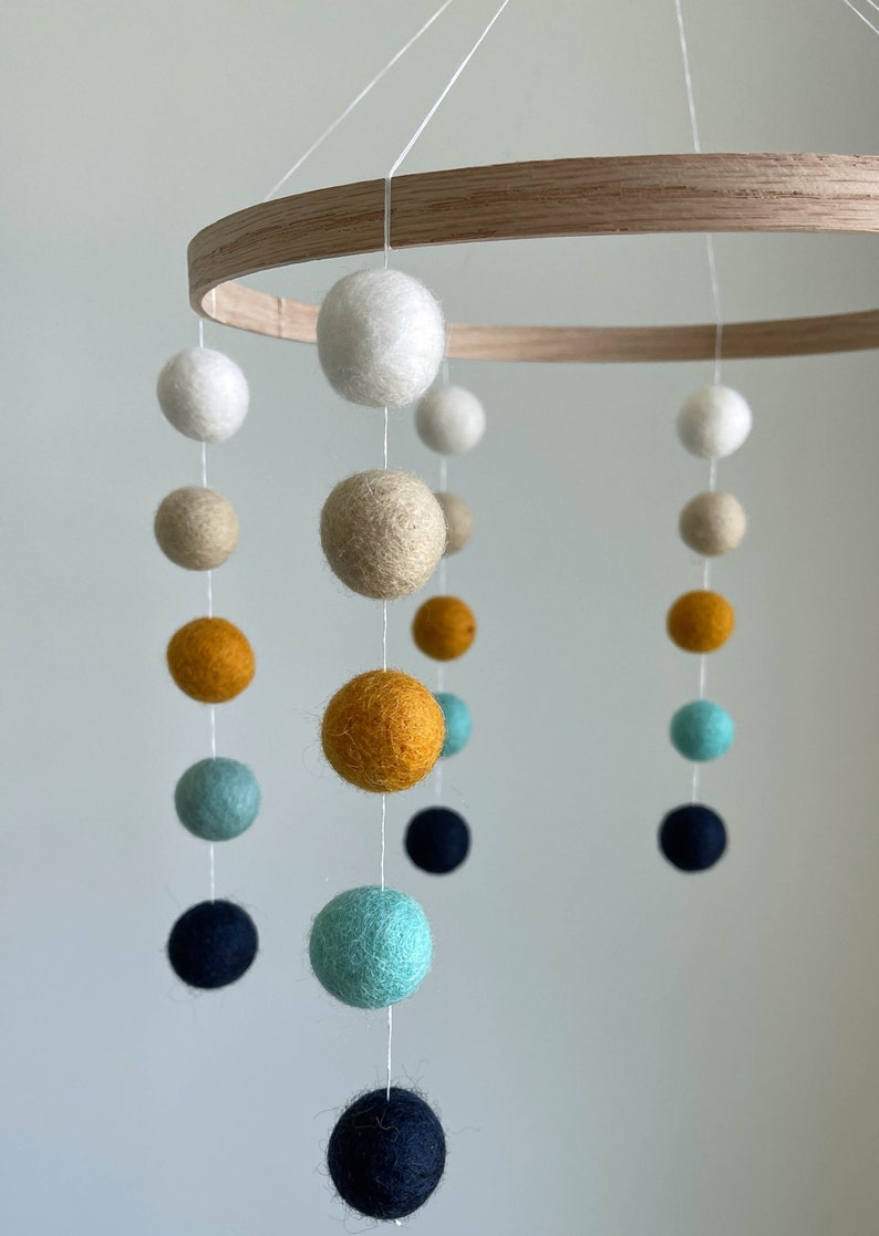 Seaside Dreams Felt Ball Baby Mobile Etsy