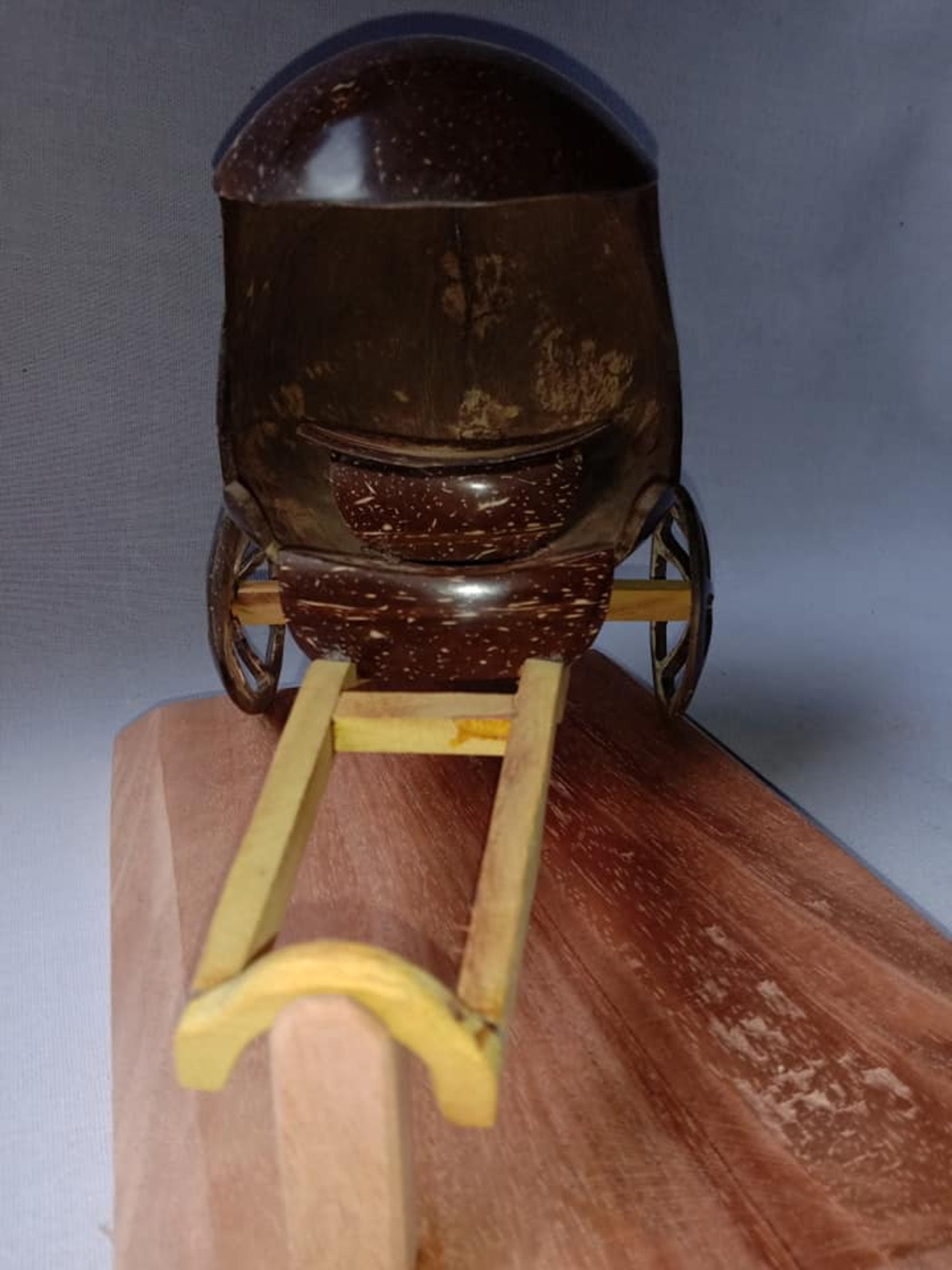 Wood and Coconut Shell Cart Horse Cart Wagon Wooden Cart - Etsy