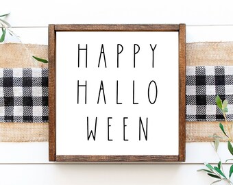 Halloween printable wall art, Happy Halloween print, Farmhouse Halloween decor, Halloween sign, Halloween digital print, Fall saying
