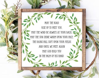 Irish blessing printable, May the Road Rise Up, Irish prayer, Prayer of St Patrick, Irish home blessing, Irish gift, Irish blessing download