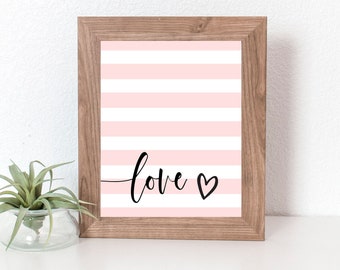 Valentines Printable Art, Valentines Gift, Printable Digital Print, 5 sizes, INSTANT DOWNLOAD