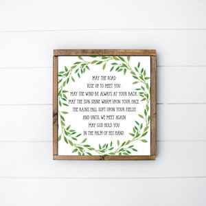 Irish Blessing Printable, May the Road Rise Up, Irish Prayer, Prayer of St Patrick, Irish Home ...