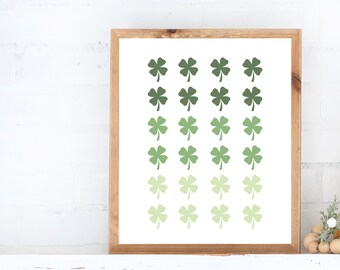 St. Patricks Day print, St Patricks Day layering sign, Happy St. Patricks Day sign printable, Clover wall art, St. Patrick’s Day tiered tray