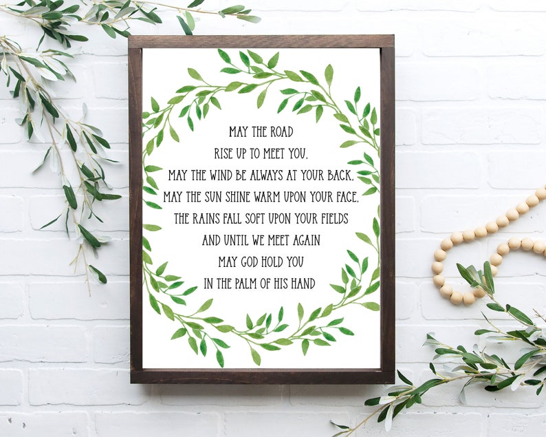 Irish Blessing Printable May the Road Rise Up Irish Prayer - Etsy
