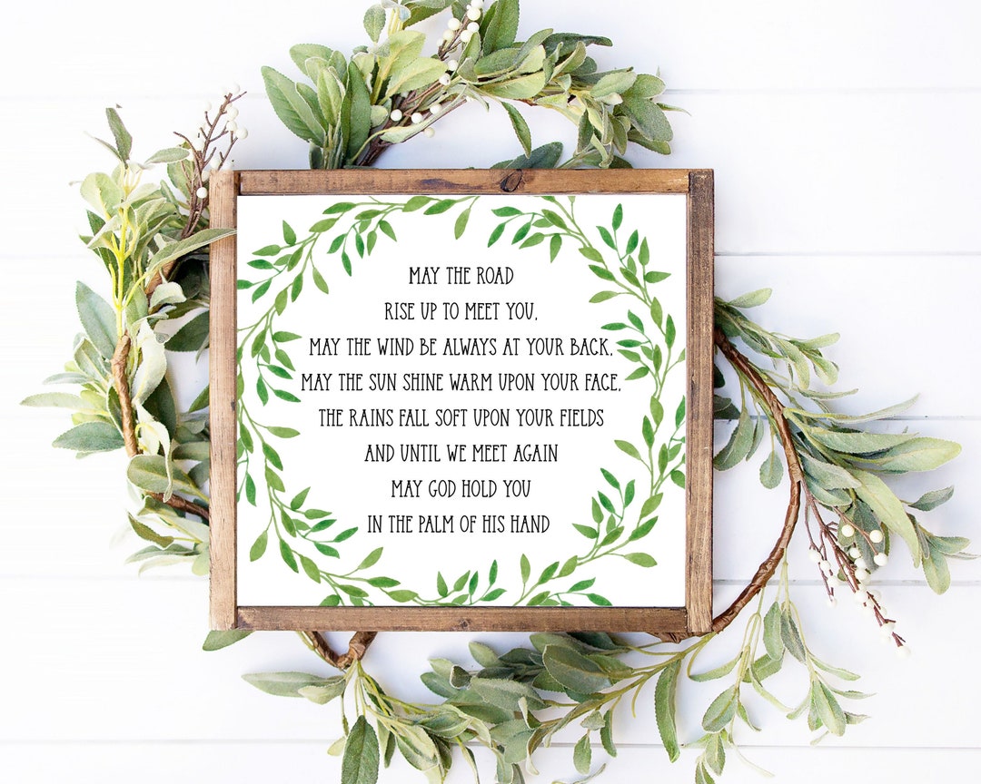 Irish Blessing Printable, May the Road Rise Up, Irish Prayer, Prayer of St Patrick, Irish Home ...