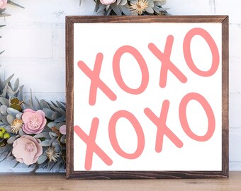 Valentine Day print, Valentine party decor, Valentine sign, Farmhouse Valentine wall art, XOXO wall art, Valentine decor, XOXO sign