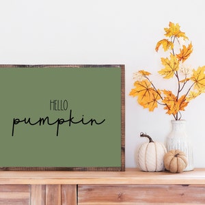 Fall print, Thanksgiving decor, Hello Pumpkin sign, Fall farmhouse printable, Fall wall decor, Thanksgiving printable, Fall decor