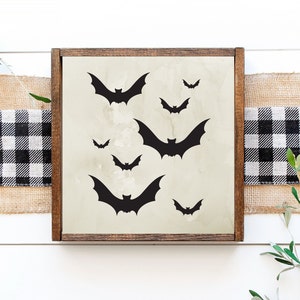 Halloween printable wall art, Bat printable, Farmhouse Halloween sign, Bat wall decor, Halloween wall sign, Halloween printable decor