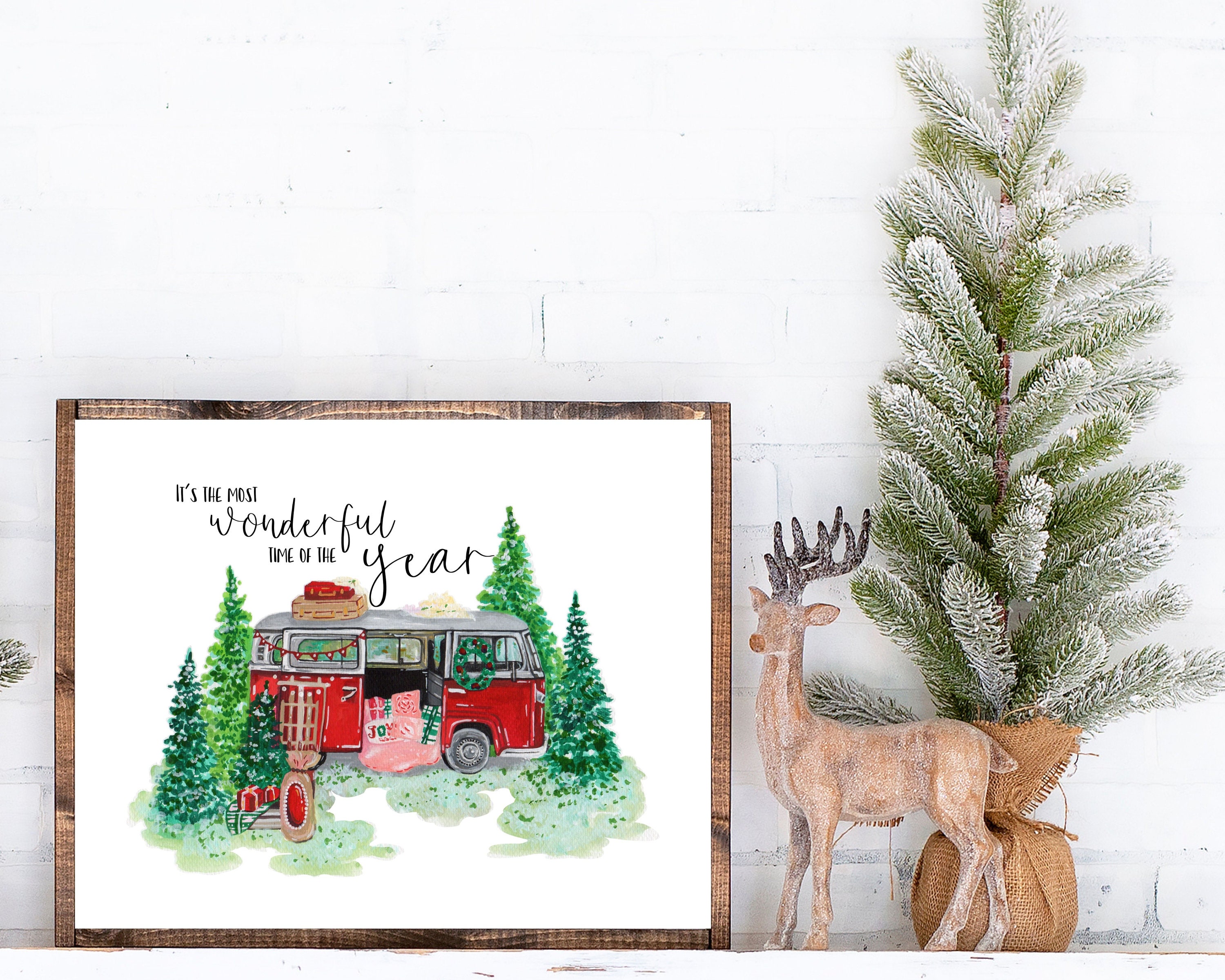 Printable Christmas Farmhouse Sign, Printable Christmas Wall Art ...